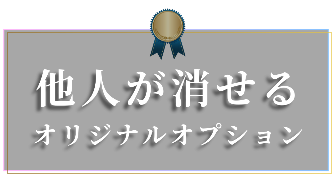 他人が消せるオリジナルオプション